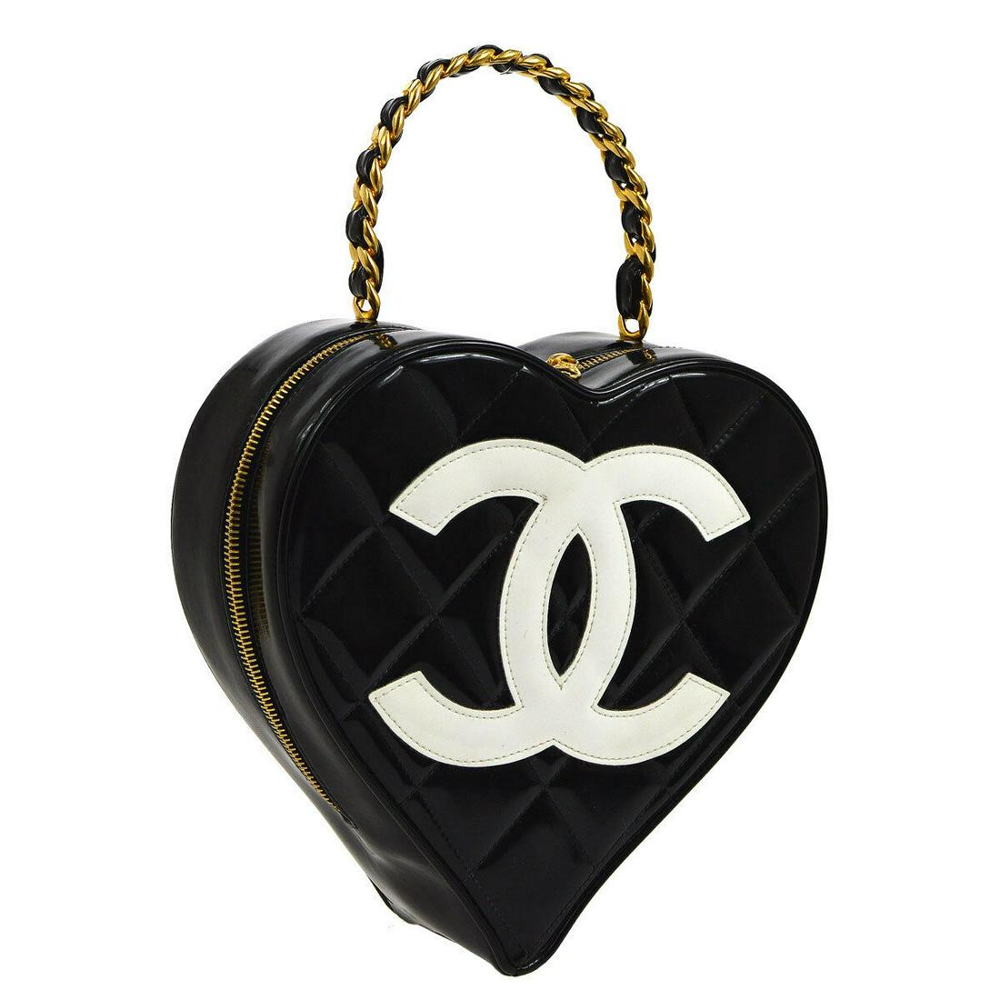 chanel quilted heart bag