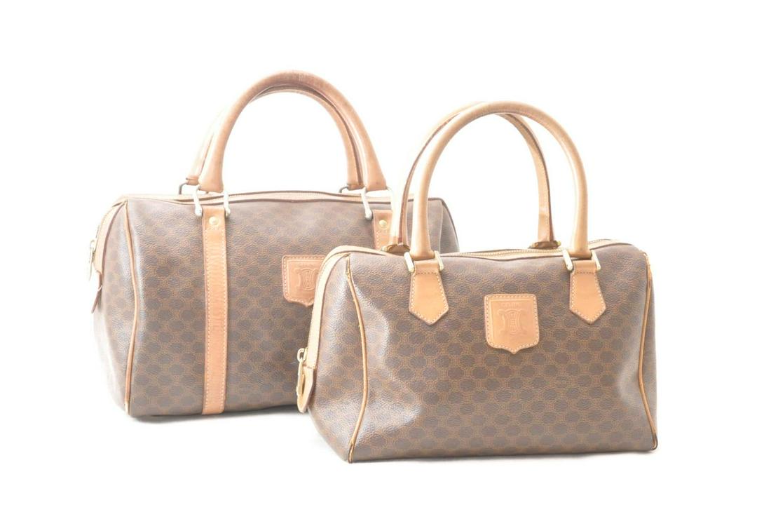 Authentic CELINE Macadam Hand Bag: Brand: CELINE Material: PVC Leather Style: Hand Bag Color: Brown Size(inch): â€“ Country of Origin: â€“ Accessory: There is no item box and dust bag. We will send only the item which is put