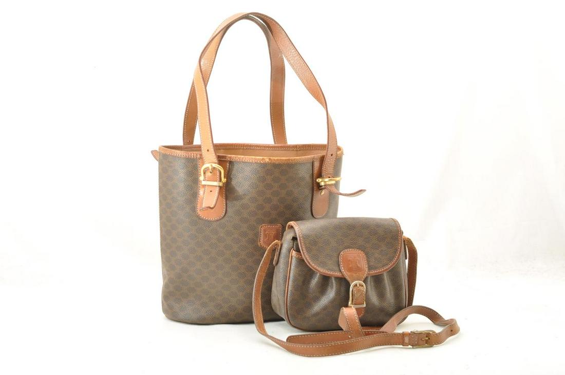 Authentic CELINE Macadam PVC Shoulder Bag: Brand: CELINE Material: Macadam Style: Shoulder Bag Color: Brown Size(inch): â€“ Country of Origin: Italy Accessory: There is no item box and dust bag. We will send only the item which is put in