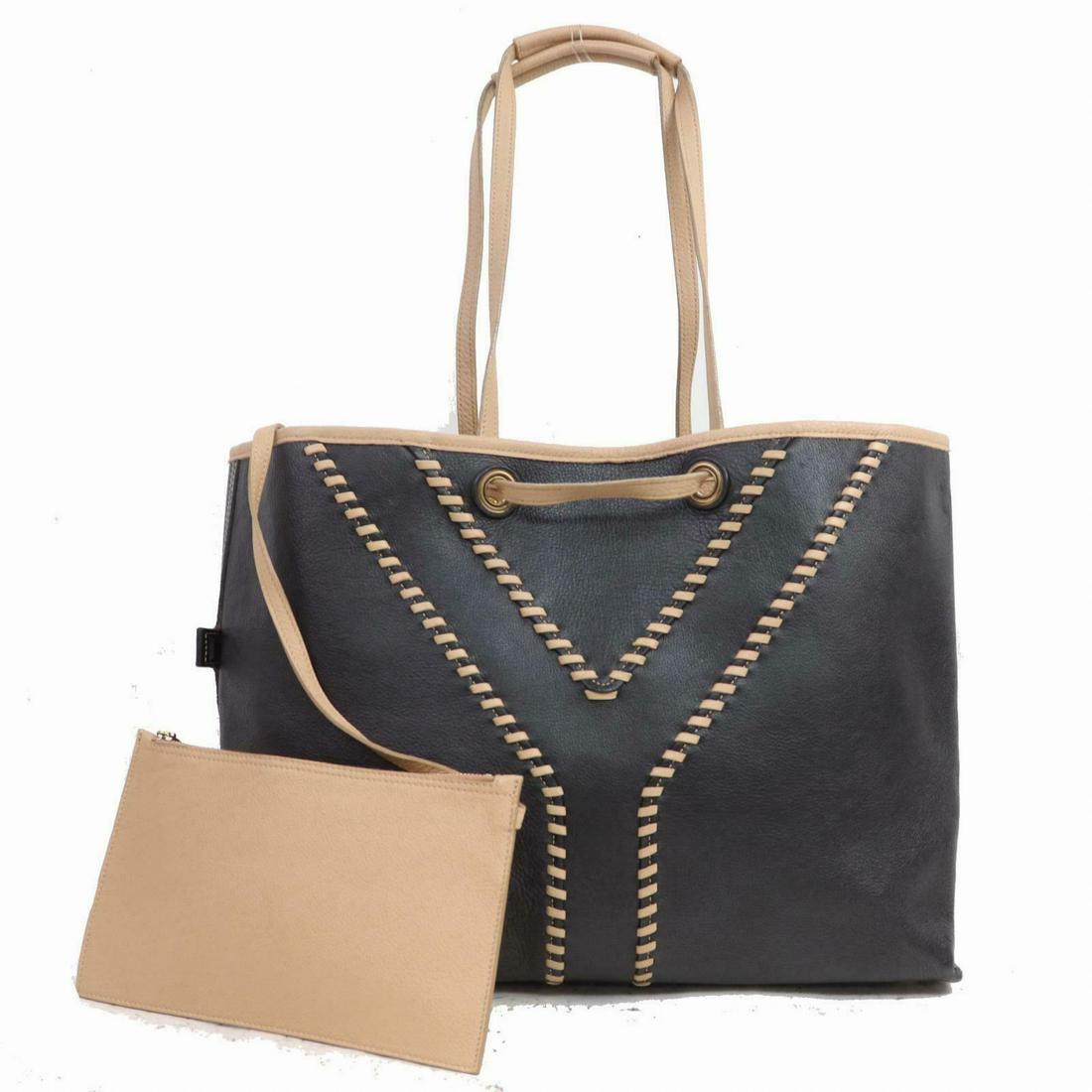 Authentic YVES SAINT LAURENT Leather Tote Bag: Brand: YVES SAINT LAURENTMaterial: LeatherStyle: Tote BagColor: BlackSize(inch): W18.5 inch(approx) /47 cm(approx) x H11.0 inch(approx) /28 cm(approx) x D5.11 inch(approx) /13 cm(approx) " / Strap Dro