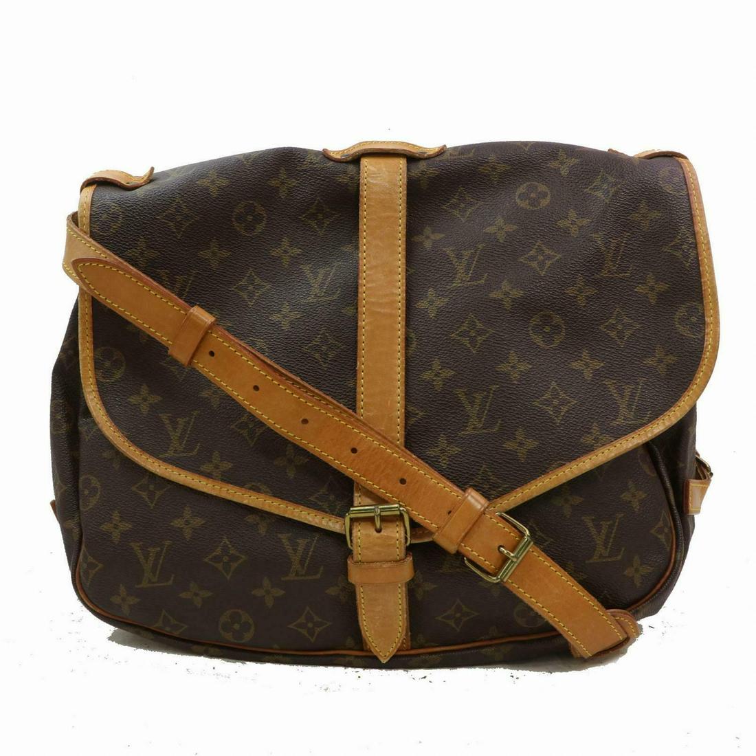 Authentic LOUIS VUITTON monogram shoulder Bag: Brand: LOUIS VUITTON Material: Monogram Style: Shoulder Bag Color: Browns Size(inch): W13.7 inch(approx) /35 cm(approx) x H10.2 inch(approx) /26 cm(approx) x D9.44 inch(approx) /24 cm(approx) " / Stra