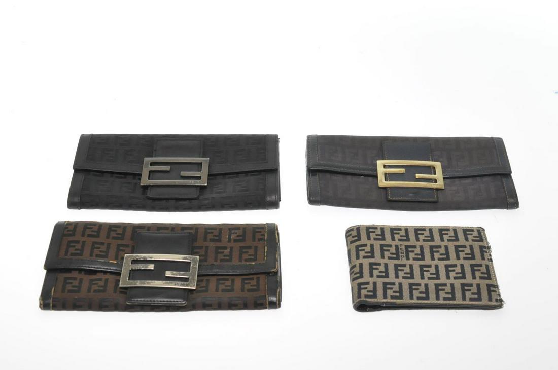 Authentic FENDI Wallet: Brand: FENDI Material: Canvas Style: Wallet Color: Brown / Black / Navy Size(inch): W7.28 x H3.93 x D0.98inch(Approx) W4.52 x H3.54 x D0.59inch(Approx) Country of Origin: Italy Accessory: There is no 