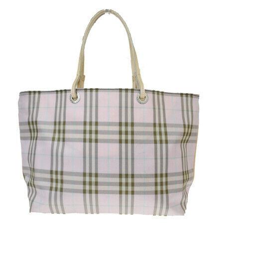 Authentic BURBERRY Tote Nylon, Leather Tote Bag: Brand: BURBERRY Material: Nylon, Leather Style: Tote bag Color: Pink Size (HxWxD): 21cm x 26cm x 11.5cm / 8.26'' x 10.23'' x 4.52'' Country of Origin: Italy All Bidhaus items come with a 100% money-ba