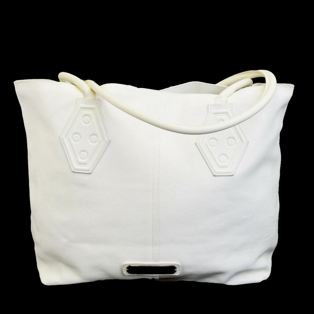 Authentic PROENZA SCHOULER Leather Shoulder Bag: Brand: PROENZA SCHOULER Material: Leather Style: Shoulder Bag Color: White Size(inch): W 12.6 x H 12.6 x D 6.3 "(approx.) Country of Origin: Italy Come with: - All Bidhaus items come with a 100% money