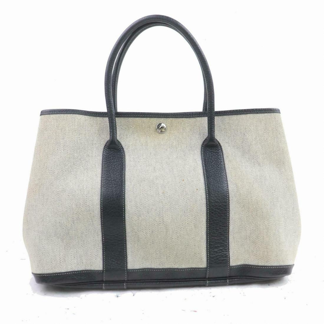Authentic HERMES Canvas Tote Bag: Brand: HERMES Material: Canvas Style: Tote Bag Color: Cream Size(inch): W15.7 inch(approx) /40 cm(approx) x H9.44 inch(approx) /24 cm(approx) x D6.29 inch(approx) /16 cm(approx) " Country of Origin: F