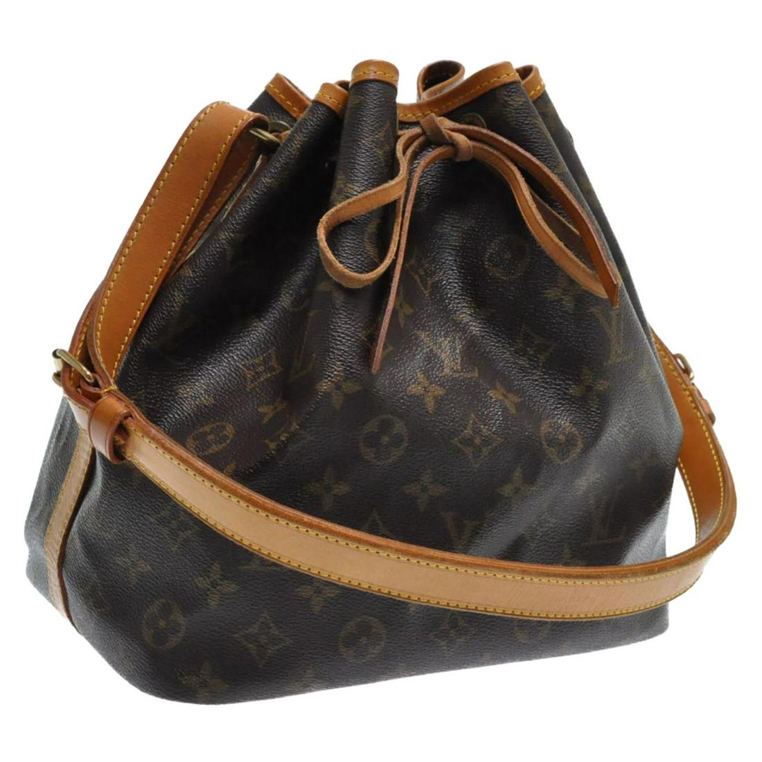 Authentic LOUIS VUITTON NOE Monogram Canvas Shoulder: Brand: LOUIS VUITTON Material: Monogram Canvas Style: Shoulder Bag Color: Monogram Size(inch): W9.8 x H10.5 x D7.5â€³ / Shoulder Strap Length 20.5-26â€³(Approx) Country of Origin: France Acces