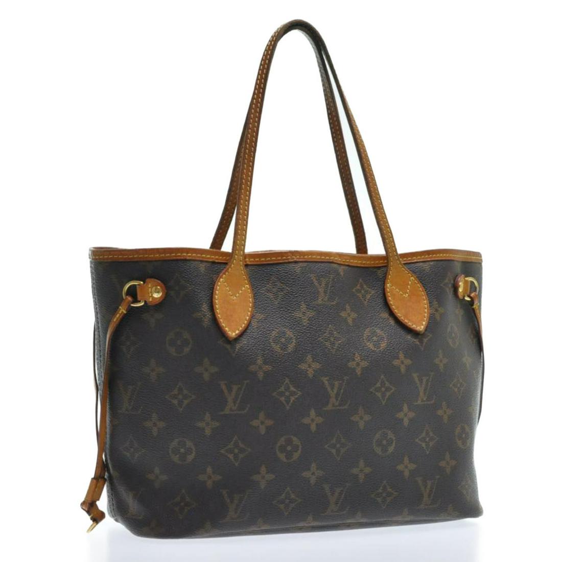 Authentic LOUIS VUITTON NEVERFULL PM Monogram Canvas: Brand: LOUIS VUITTON Material: Monogram Canvas Style: Tote Bag Color: Monogram Size(inch): W11.2-14.5 x H8.6 x D4.7â€³ / Handle Drop 7â€³(Approx) Country of Origin: France Accessory: Dust Bag 