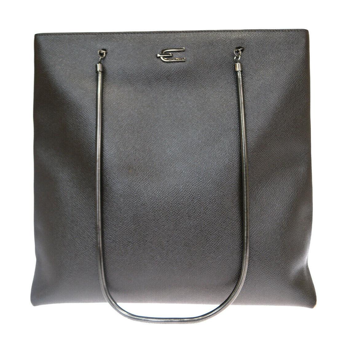 Authentic ETRO PVC Leather Shoulder bag: Brand: ETRO Material: PVC Leather Style: Shoulder bag Color: Brown Size(inch): W 11.4 x H 10.2 x D 4.7 "(approx.) Country of Origin: Italy Come with: - All Bidhaus items come with a 100% money-back au