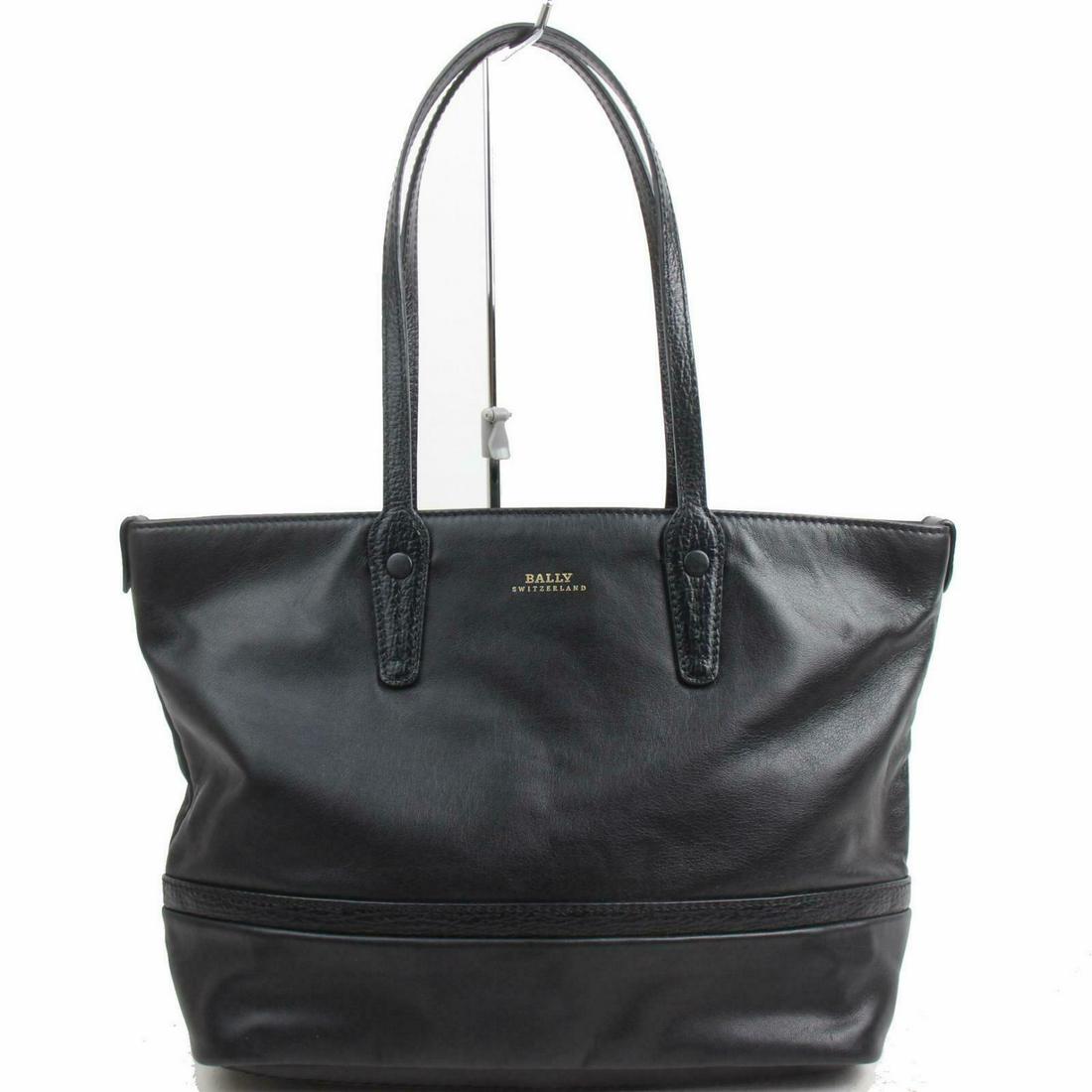 Authentic BALLY Leather Tote Bag: Brand: BALLY Material: Leather Style: Tote Bag Color: Black Size(inch): W11.4 inch(approx) /29 cm(approx) x H10.2 inch(approx) /26 cm(approx) x D5.11 inch(approx) /13 cm(approx) " All Bidhaus items co