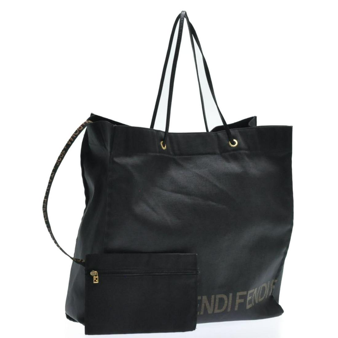 Authentic FENDI Nylon Tote Bag: Brand: FENDI Material: Nylon Style: Tote Bag Color: Black Size(inch): W14.56 x H15.74 x D5.11inch(Approx) Country of Origin: Italy Accessory: Pouch All Bidhaus items come with a 100% money-back authen
