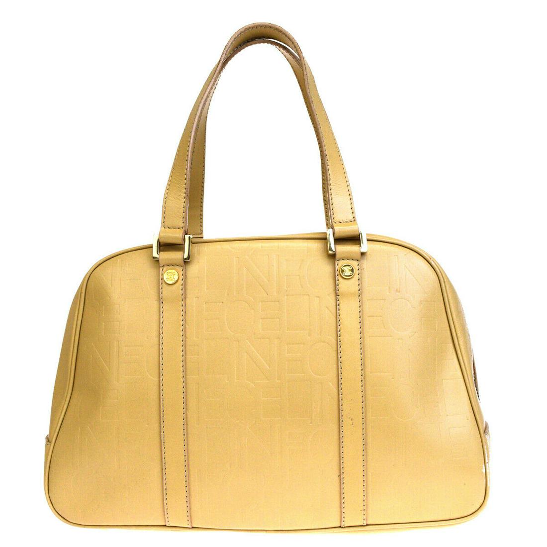 Authentic CELINE Leather Hand Bag: Brand: CELINE Material: Leather Style: Hand Bag Color: Beige Size(inch): W 10.2 x H 7.1 x D 4.3 "(approx.) Country of Origin: Italy Come with: - All Bidhaus items come with a 100% money-back authentic