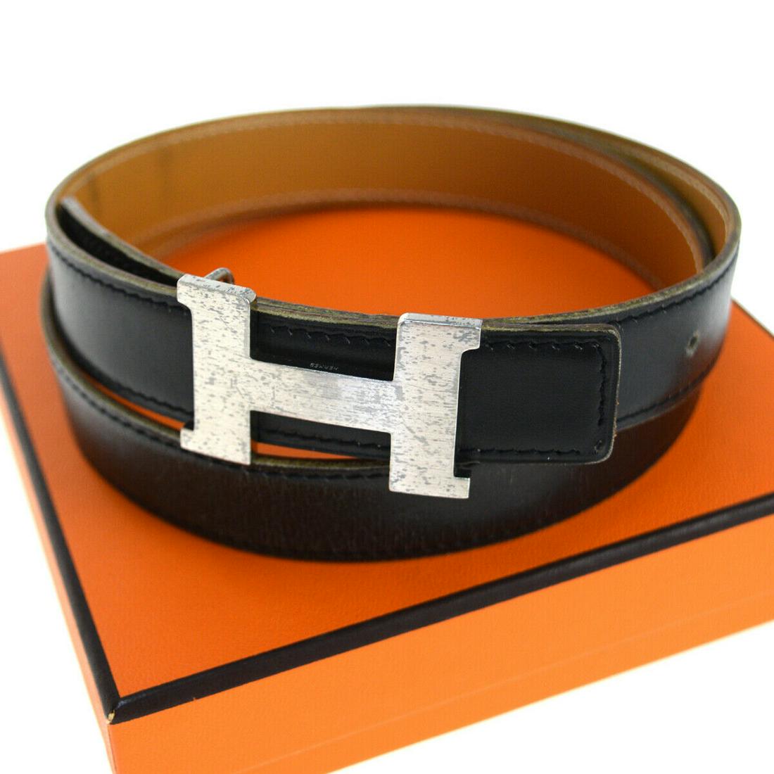 Authentic HERMES CONSTANCE H Leather Belt: Brand: HERMES Material: Leather Style: Belt Color: Black Brown Size: - Buckle (inch):W 2 x H 1.2 x D 0 "(approx.) - Buckle (cm):W 5 x H 3 x D 0 cm(approx.) - Width (inch/cm):1 "/ 2.5 cm(approx.) - Len