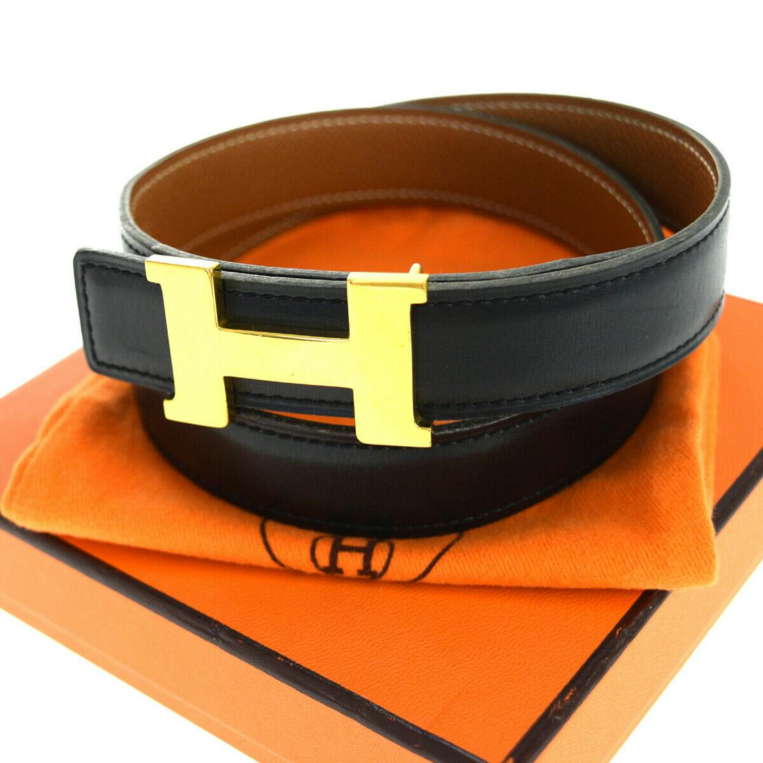 Authentic HERMES CONSTANCE H Leather Belt: Brand: HERMES Material: Leather Style: Belt Color: Black,Brown Size: - Buckle (inch):W 1.8 x H 1.2 x D 0 "(approx.) - Buckle (cm):W 4.5 x H 3 x D 0 cm(approx.) - Width (inch/cm):1 "/ 2.5 cm(approx.) -