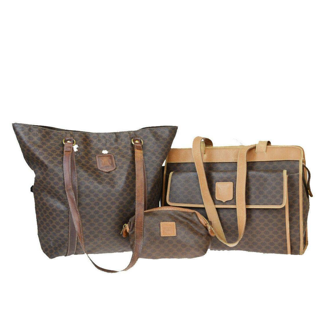 Authentic CELINE PVC, Leather Shoulder bag: Brand: CELINE Material: PVC, Leather Style: Shoulder bag Color: Brown Country of Origin: Italy All Bidhaus items come with a 100% money-back authenticity guarantee. Please refer to images carefully fo