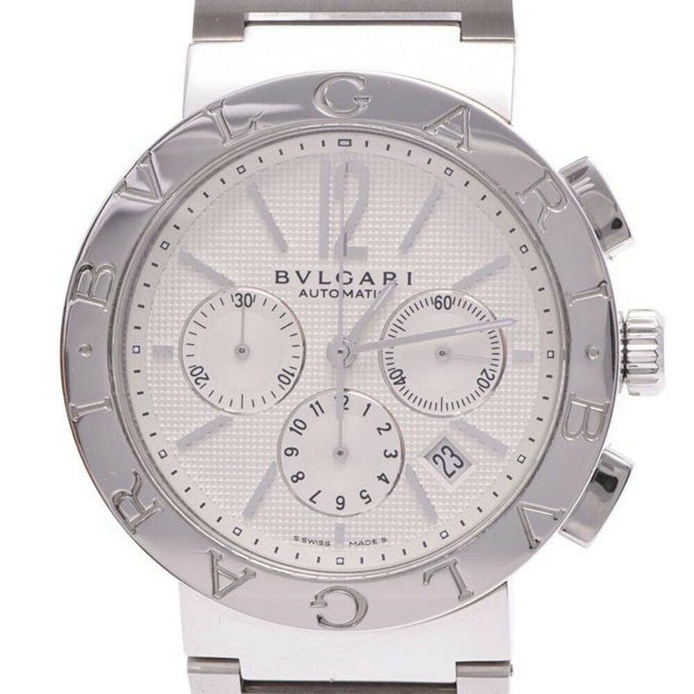Authentic BVLGARI Stainless Steel watch: Brand: BVLGARI Material: Stainless Steel Style: watch Color: WhiteWhite Size: Case side:1.7'' / 42mmArm around:7.1'' / 18cm Country of Origin: Switzerland All Bidhaus items come with a 100% money-back