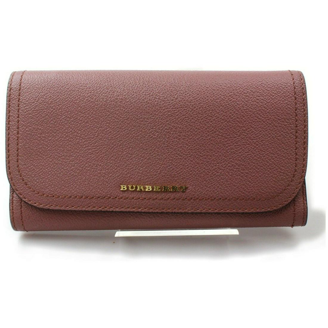 Authentic BURBERRY LONDON Leather Long Wallet: Brand: BURBERRY LONDON Material: Leather Style: Long Wallet Color: Purple Size(inch): W7.48 inch(approx) /19 cm(approx) x H4.13 inch(approx) /10.5 cm(approx) x D0.78 inch(approx) /2 cm(approx) " Count