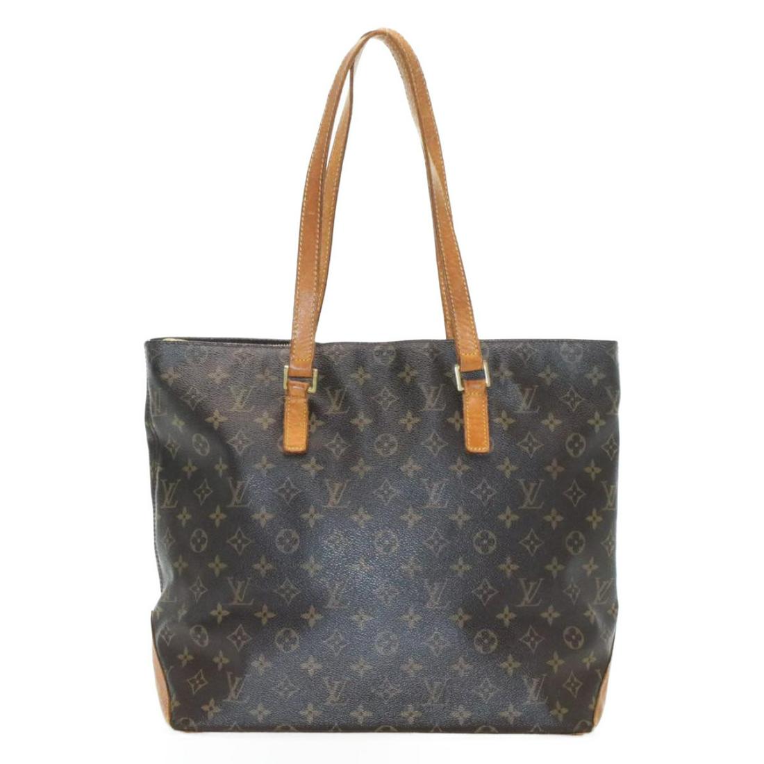 Authentic LOUIS VUITTON Monogram Cabas Mezzo Tote Bag: Brand: LOUIS VUITTON Style: Tote Bag Material: Monogram Canvas Color: Monogram Made in: France Size (Inches): W15 x H13 x D6.3" / Shoulder Strap Length 22.8"(Approx) Exterior Condition: Monogram Canva