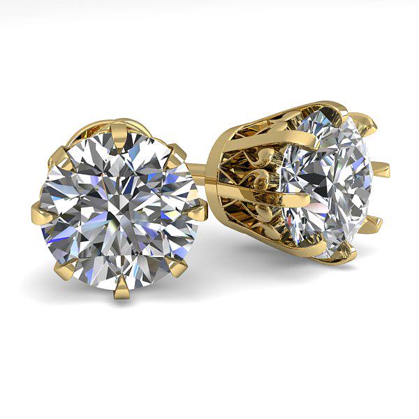 3.09 ctw VS/SI Diamond Stud Solitaire Earring 14k: 3.09 ctw VS/SI Diamond Stud Solitaire Earring 14k Yellow Gold Designer Brand Luxury Jewelry, made in the USA Suggested Retail Price: $58,800 Factory offers perfect factory sizing, for all rings & cust