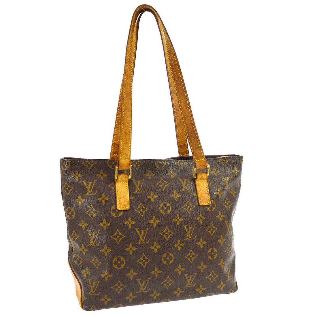 Authentic LOUIS VUITTON CABAS PIANO Monogram Canvas,: Brand: LOUIS VUITTON Material: Monogram Canvas, Leather Style: Totes & Shoppers Color: Brown Size(inch): W11.0 x H9.4 x D4.7 " Size(inch): W 11.0 x H 9.4 x D 4.7 " Strap Drop. 9.1 " Country of Origin: