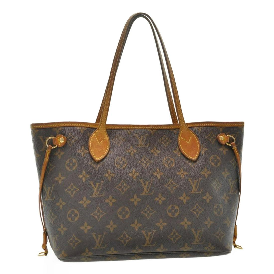 Authentic LOUIS VUITTON NEVERFULL PM Monogram Canvas: Brand: LOUIS VUITTON Material: Monogram Canvas Style: Tote Bag Color: Monogram Size(inch): W11.2-14.5 x H8.6 x D4.7â€³ / Handle Drop 7â€³(Approx) Country of Origin: France Accessory: There is 