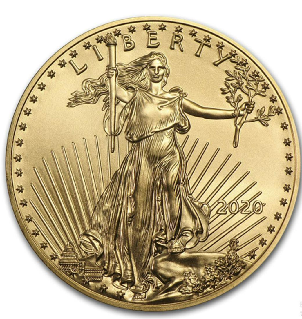 1/4oz Eagles 2020: You are bidding on the total lot which includes 1 of the following item: Gold American Eagles are the ideal mixture of American history and nostalgia with modern Gold bullion investment value, making