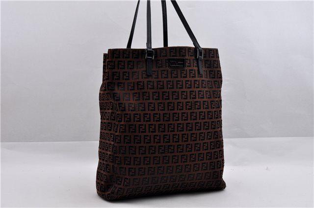 Authentic FENDI Canvas Tote Bag: Brand: FENDI Material: Canvas Style: Tote Bag Color: Brown Size(inch): W10.6 x H12.6 x D3.9" / Handle Drop 6.9"(Approx) Country of Origin: Italy Accessory: There is no ItemBox and DustBag.We will send