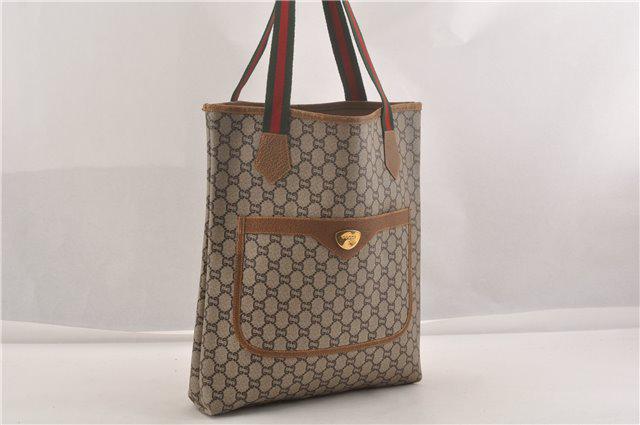 Authentic GUCCI PVC Tote Bag: Brand: GUCCI Material: PVC Style: Tote Bag Color: Brown Size(inch): W12 x H14.6 x D2.4" / Handle Drop 10"(Approx) Country of Origin: Italy Accessory: There is no ItemBox and DustBag.We will send only 