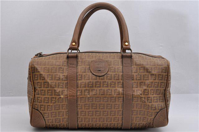 Authentic FENDI PVC Hand Bag: Brand: FENDI Material: PVC Style: Hand Bag Color: Beige Size(inch): W15 x H7.1 x D7.3" / Handle Drop 7.1"(Approx) Country of Origin: Italy Accessory: There is no ItemBox and DustBag.We will send only 