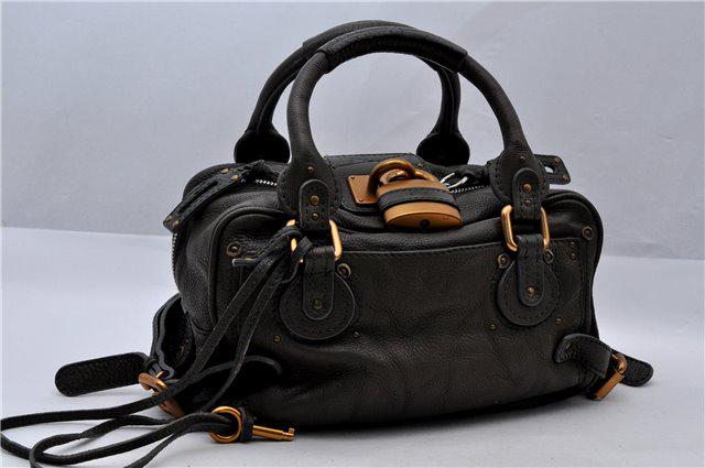 Authentic CHLOE Leather Hand Bag: Brand: CHLOE Material: Leather Style: Hand Bag Color: Kahki Size(inch): W11.8 x H7.9 x D6.3" / Handle Drop 6.3"(Approx) Country of Origin: Italy Accessory: Padlock and key All Bidhaus items come with 