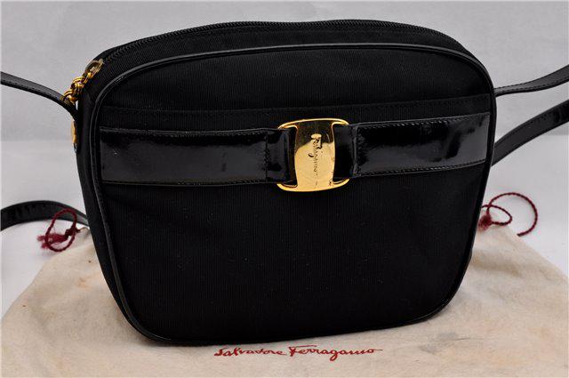 Authentic SALVATORE FERRAGAMO Nylon Shoulder Bag: Brand: SALVATORE FERRAGAMO Material: Nylon Style: Shoulder Bag Color: Black Size(inch): W9.1 x H6.5 x D3.1" / Strap Drop 21.1-22.6"(Approx) Country of Origin: Italy Accessory: DustBag All Bidhaus item