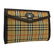 Authentic BURBERRY POUCH Canvas, Leather Clutch