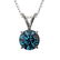.73 ctw Certified Intense Blue Diamond Necklace 10k