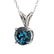 .73 ctw Certified Intense Blue Diamond Necklace 10k - 2