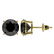 3.10 ctw Fancy Black Diamond Solitaire Stud Earring 10k - 2