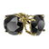 3.10 ctw Fancy Black Diamond Solitaire Stud Earring 10k - 3