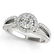 0.75 ctw Certified VS/SI Diamond Halo Ring 14k White