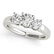 0.75 ctw VS/SI Diamond 3 Stone Ring 14k White Gold - 2