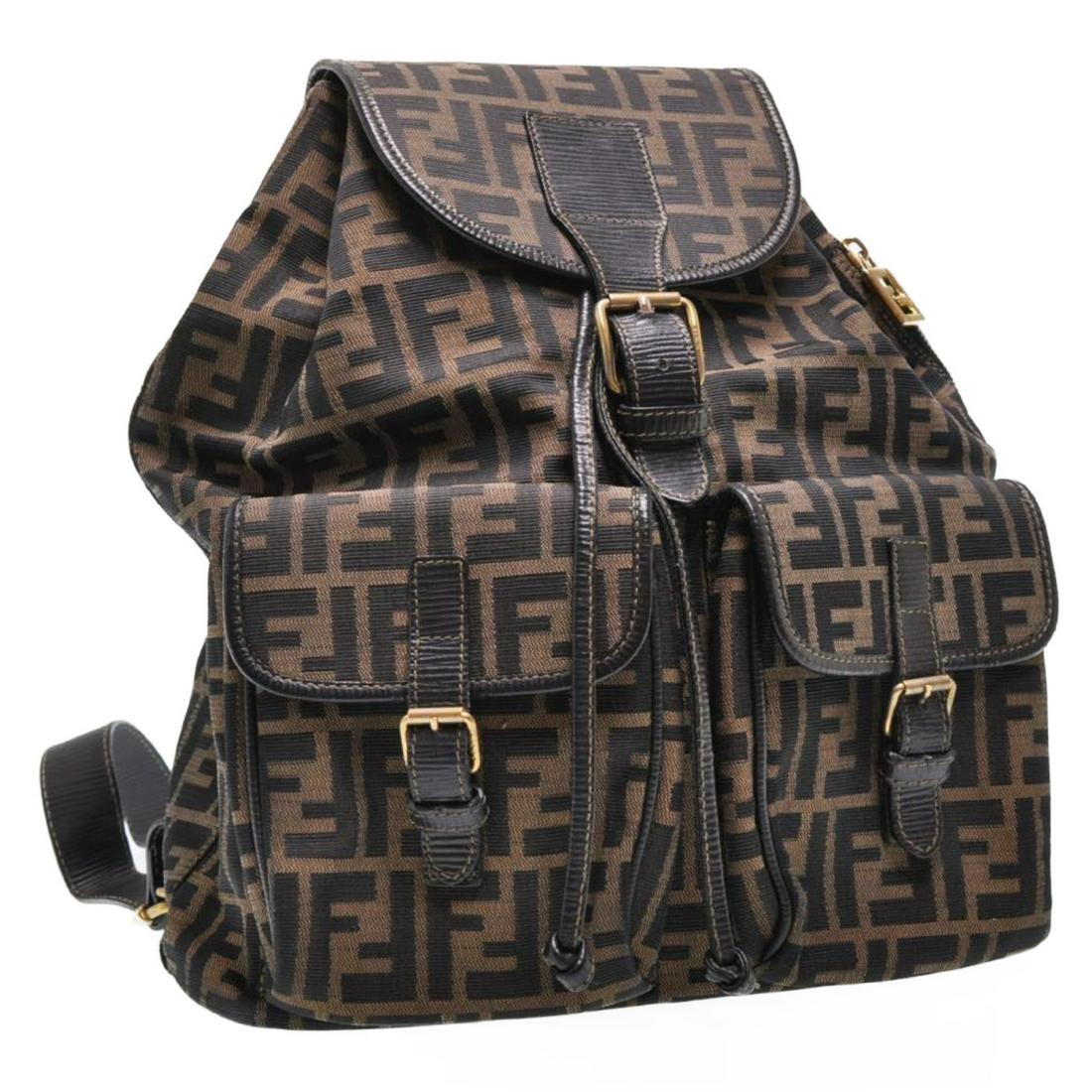 Authentic FENDI BACKPACK Nylon Backpack / Knapsack: Brand: FENDI Material: Nylon Style: Backpack / Knapsack Color: Khaki Size(inch): W11.81 x H11.81 x D5.51? / Shoulder Drop 7.87-13.38?(Approx) Country of Origin: Italy Accessory: There is no item box a
