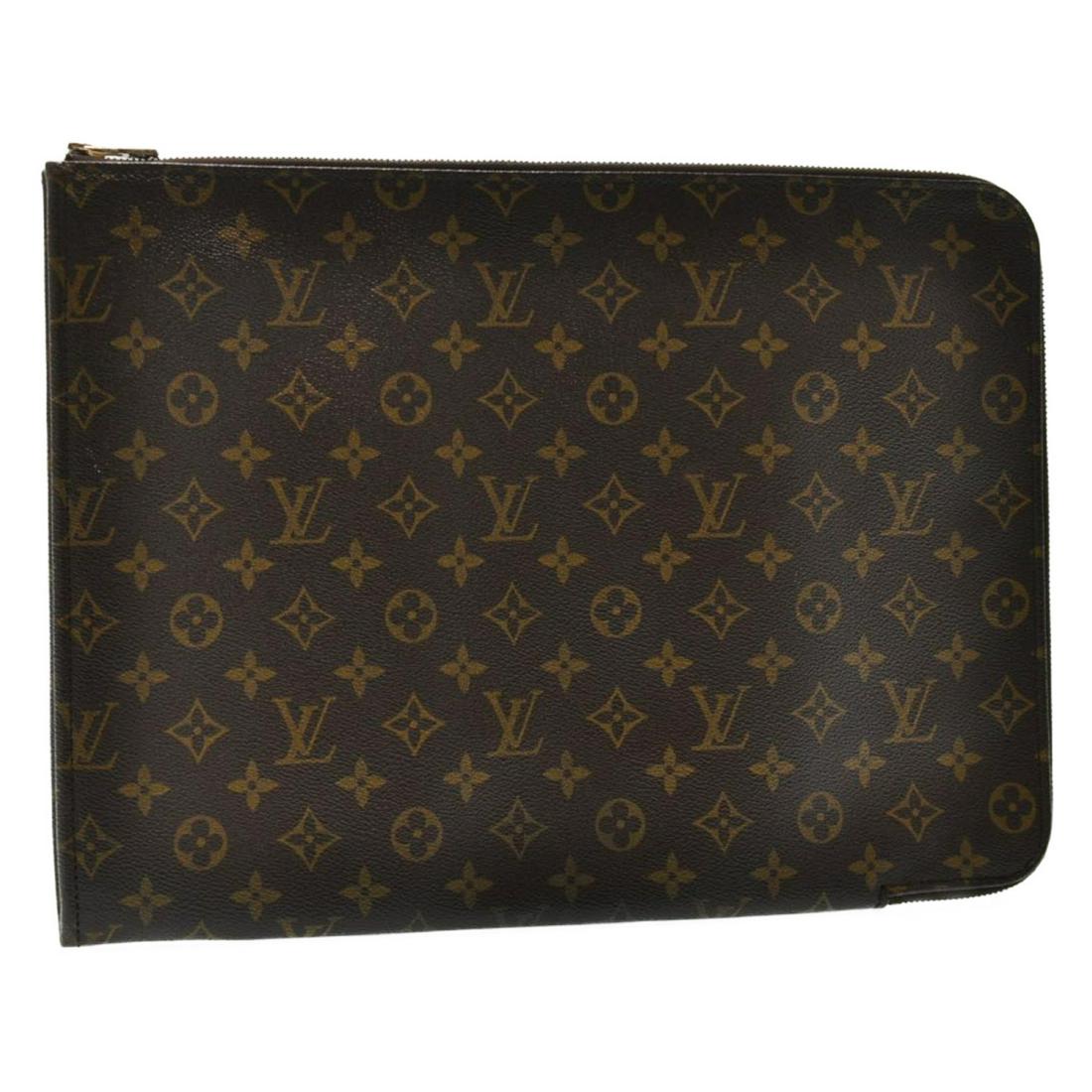 Authentic LOUIS VUITTON Monogram Canvas Briefcase: Brand: LOUIS VUITTON Material: Monogram Canvas Style: Briefcase Color: Monogram Size(inch): W14.17 x H11 x D0.7?(Approx) Country of Origin: France Accessory: There is no item box and dust bag. We will