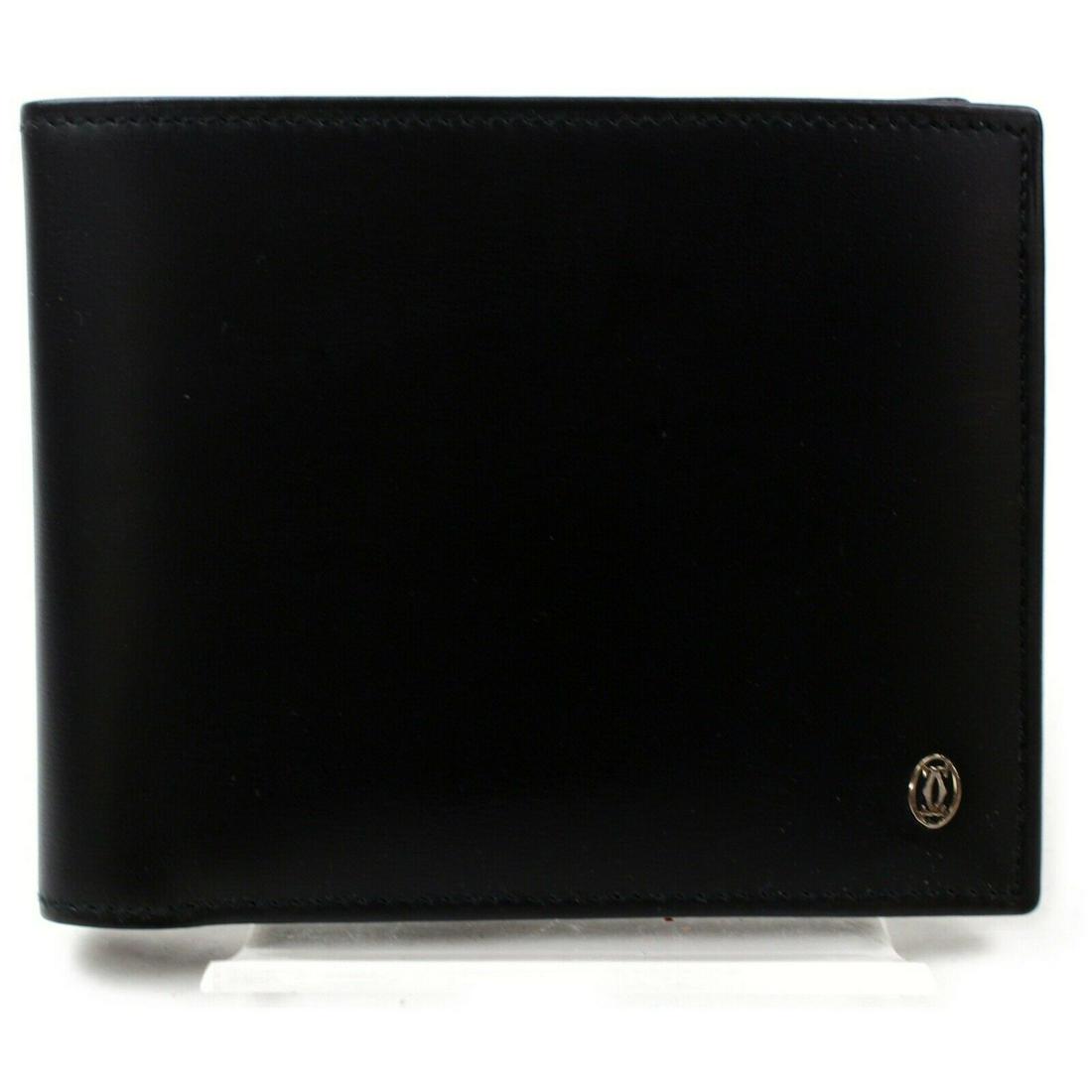 Authentic CARTIER Leather Wallet: Brand: CARTIERMaterial: LeatherStyle: WalletColor: BlackSize(inch): W4.13 inch(approx) /10.5 cm(approx) x H3.54 inch(approx) /9 cm(approx) x D0.59 inch(approx) /1.5 cm(approx) "All Bidhaus items come 
