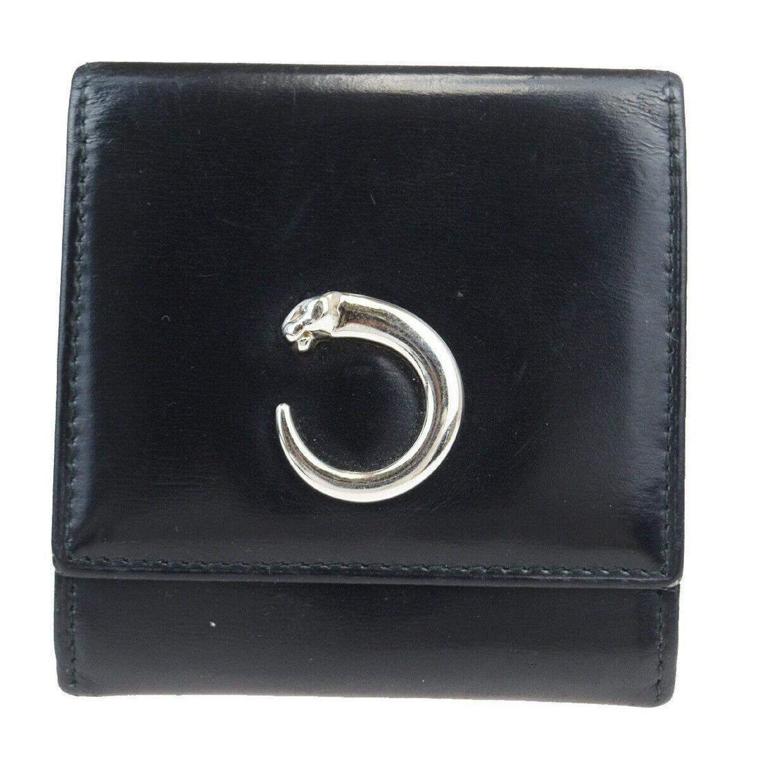 Authentic CARTIER Leather: Brand: CARTIERMaterial: LeatherColor: BlackSize (HxWxD): 8.5cm x 8.1cm x 1cm / 3.34'' x 3.18'' x 0.39''Country of Origin: FranceAll Bidhaus items come with a 100% money-back authenticity guarantee. AL