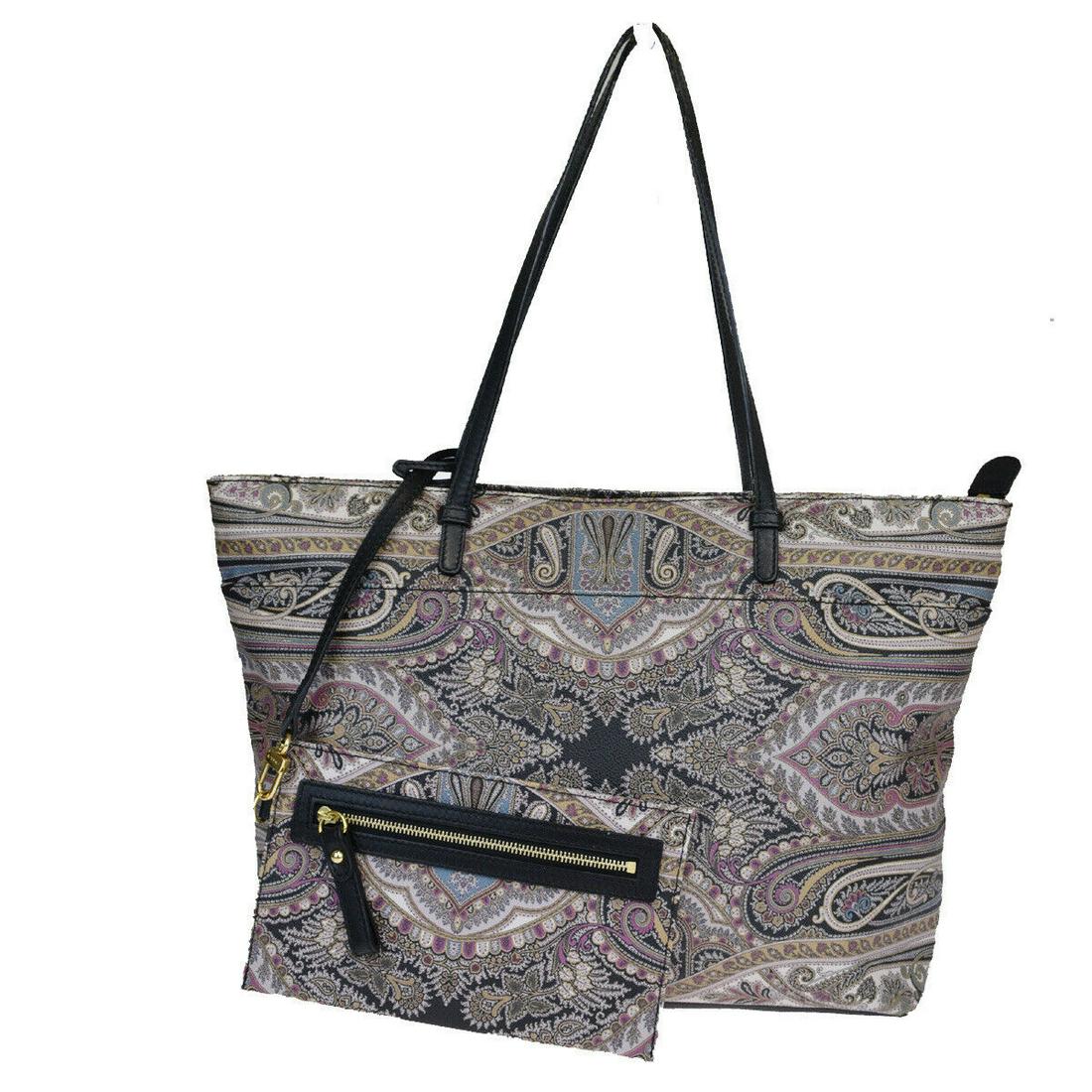 Authentic ETRO PVC, Leather Shoulder bag: Brand: ETROMaterial: PVC, LeatherStyle: Shoulder bagColor: BlackSize (HxWxD): 26cm x 34cm x 14cm / 10.23'' x 13.38'' x 5.51''Country of Origin: ItalyAll Bidhaus items come with a 100% money-back authe