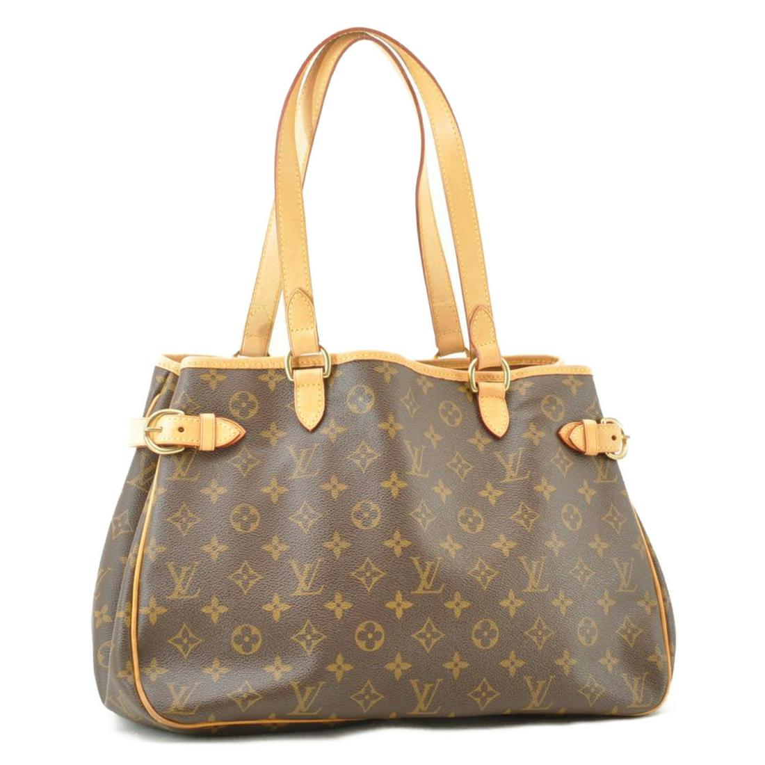 Authentic LOUIS VUITTON BATIGNOLLES Monogram Canvas: Brand: LOUIS VUITTONMaterial: Monogram CanvasStyle: Tote BagColor: MonogramSize(inch): W15.4 x H9.1 x D5.5â€³ / Shoulder Drop 9.4â€³(Approx)Country of Origin: FranceAccessory: Dust BagAll Bidh