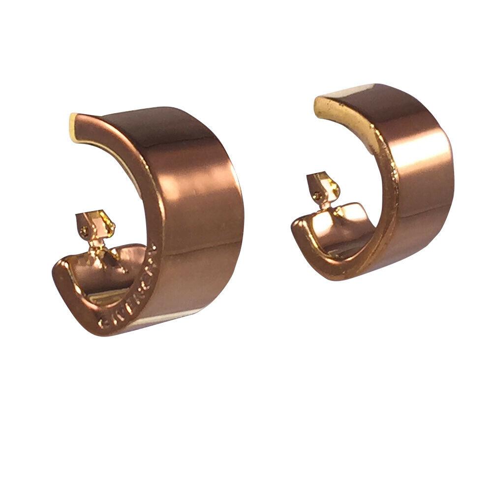 Authentic GIVENCHY Monogrammed Half Hoop Earrings: Brand: GIVENCHY Style: HoopGivenchy monogrammed half hoop earrings, 18 kt gold plated over costume metal.Circa 1980s.Earrings measure 1" long and 3/4" wide.Clip on earrings.Great side detail with Give