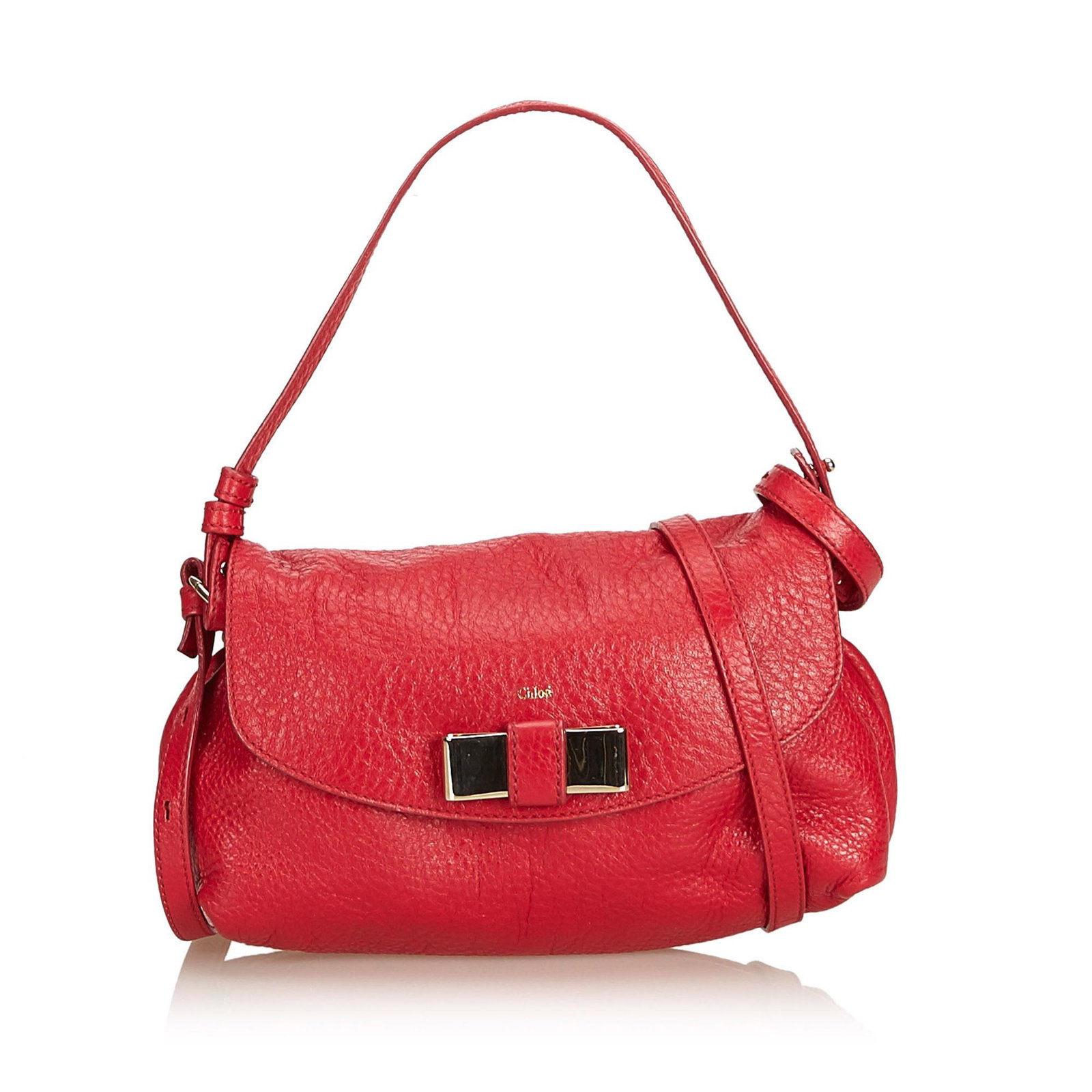 Authentic Chloe Leather Lily Bow Satchel: This Lily Satchel features a leather body, flat straps, top flap with magnetic closure, and interior slip pocket.Brand: Chloe Model: Leather Lily Bow Satchel Origin: France Style: Others Category: Sat