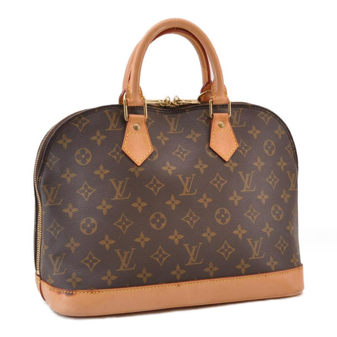 Authentic LOUIS VUITTON ALMA Monogram Canvas Hand Bag: Brand: LOUIS VUITTON Material: Monogram Canvas Style: Hand Bag Color: Monogram Size(inch): W12 x H9.5 x D6.5â€³(Approx) Country of Origin: France Accessory: There is no item box and dust bag. We w