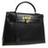 Authentic HERMES KELLY 32 Box Calf Hand Bag