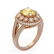 3.75 ctw Canary Citrine & Diamond Victorian Ring 14K - 2