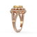3.75 ctw Canary Citrine & Diamond Victorian Ring 14K - 3