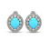 9.21 ctw Turquoise & Diamond Victorian Earring 14K